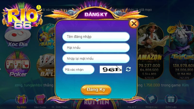 Hướng Dẫn Cách Đăng Ký Rio88 Tiện Lợi Và Nhanh Chóng Đăng ký Rio66 thành công cần điền đầy đủ thông tin